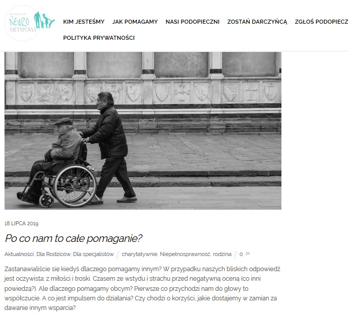 Po co nam to całe pomaganie?